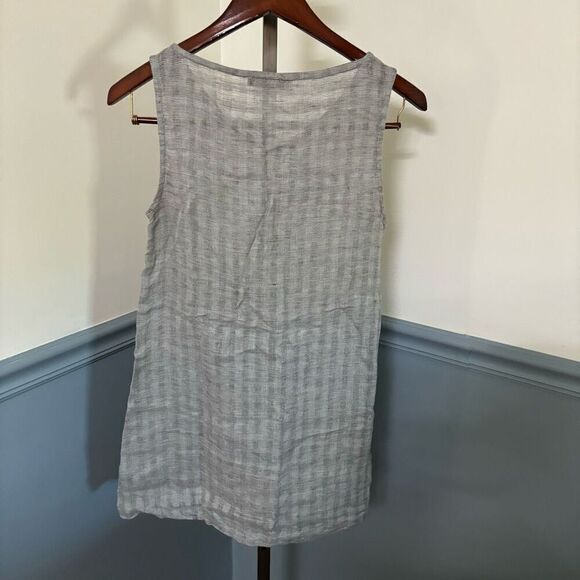 Flax 100% Linen Tunic Lenght Sleeveless Tank Top Size P - Picture 4 of 4